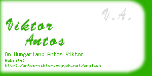 viktor antos business card